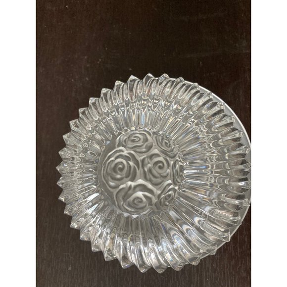 Clear Glass Lidded Bowl Dish 4” W, 3” T Incl Lid Frosted & Clear Trinket Box NEW - Picture 8 of 8